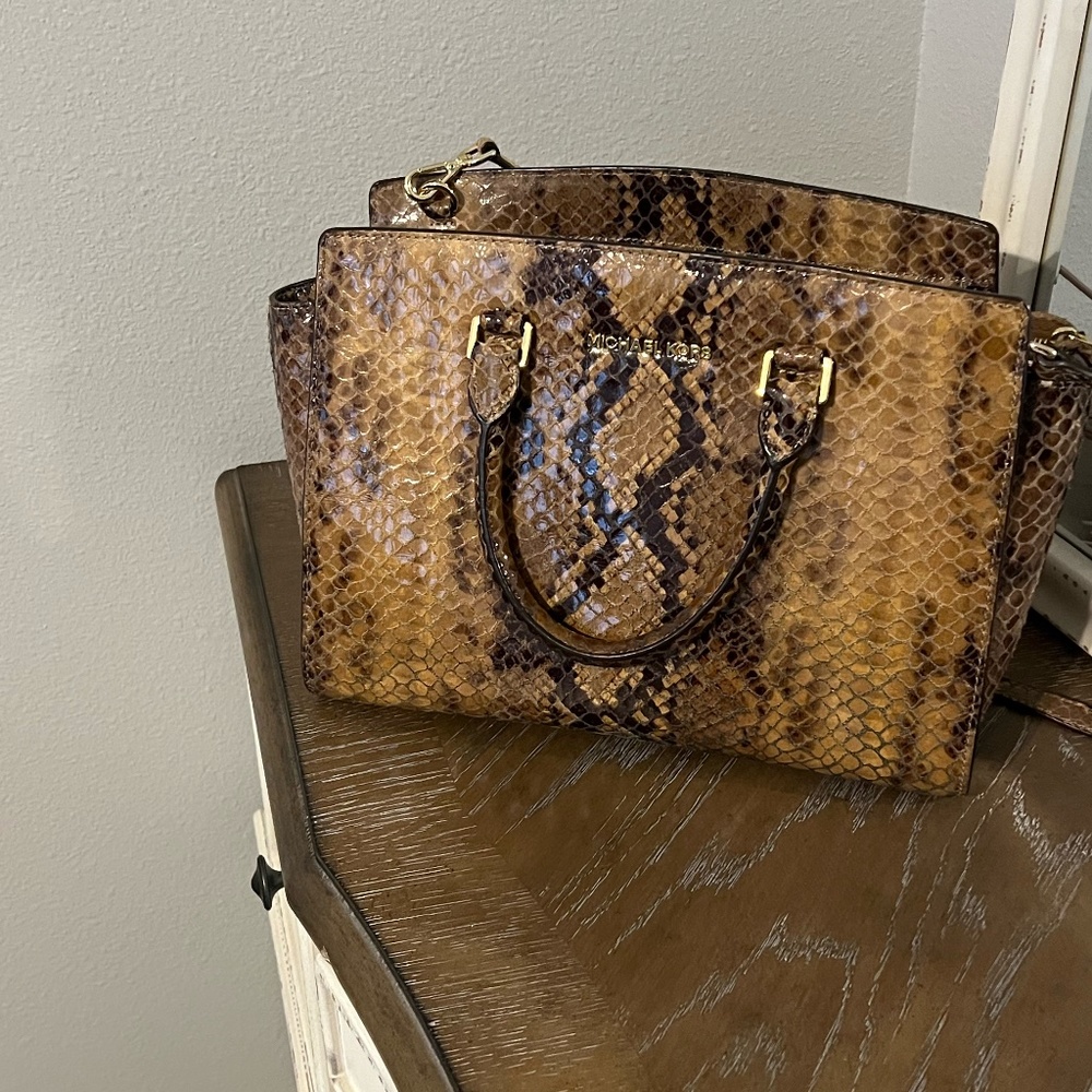 Micheal Kors Python/Reptile Bag Selma